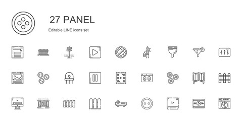 panel icons set