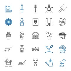 gardening icons set