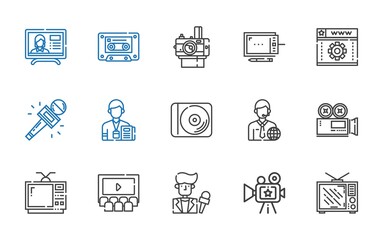 multimedia icons set