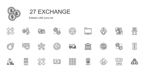 exchange icons set