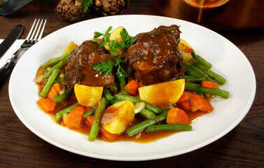 Braised Oxtail Potatoes and Vegetables