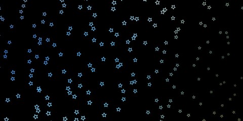 Dark Blue, Green vector texture with beautiful stars. Modern geometric abstract illustration with stars. Theme for cell phones.