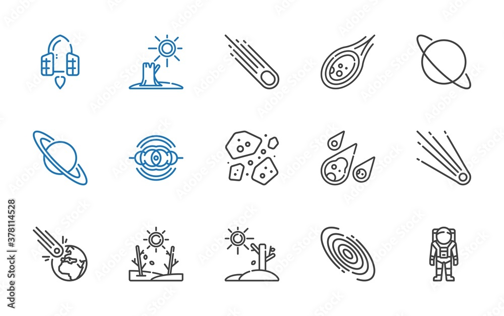 Canvas Prints asteroid icons set