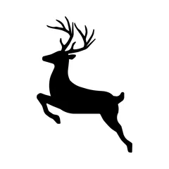 Foto op Plexiglas Vector illustration of deer isolated on white background. © oliveradesign
