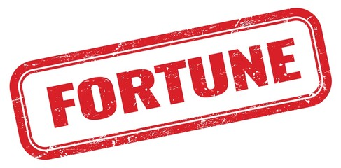 FORTUNE red grungy rectangle stamp.