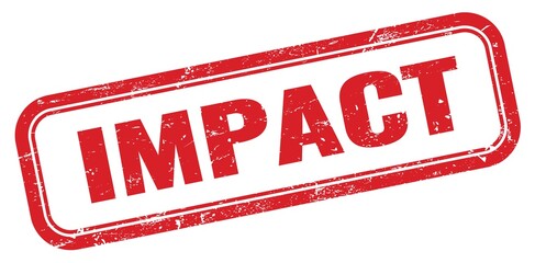 IMPACT red grungy rectangle stamp.