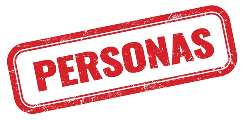 PERSONAS red grungy rectangle stamp.