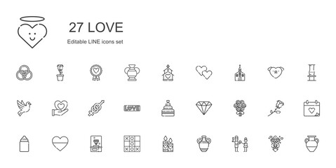 love icons set