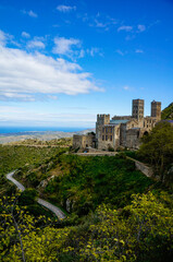 View of the Monasterio de Sant Pere de Rodes in Catalonia, Spain