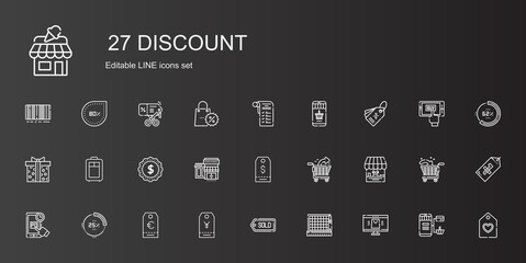 discount icons set