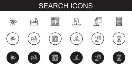 search icons set