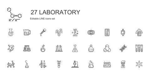 laboratory icons set