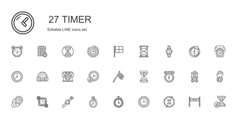 timer icons set