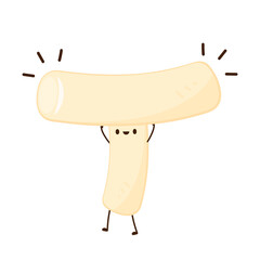 Tteokbokki noodle vector. Tteokbokki character design. Spicy rice cake.