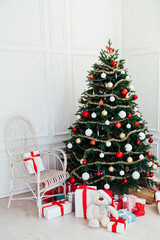 Christmas and New Year decorated interior room