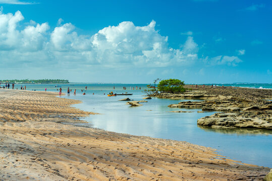 Carneiros beach, Tamandare, near Recife, Pernambuco, Brazil on April 8, 2019.