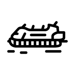 rescue hovercraft icon vector. rescue hovercraft sign. isolated contour symbol illustration