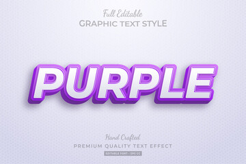 Obraz premium Purple Editable 3D Text Style Effect Premium