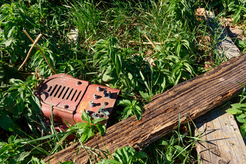 old antique electrical transformer 