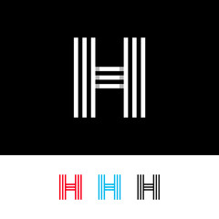 H letter Logo, H minimalist logo, H Line Logo Design Template Inspiration, Vector, Illustration.