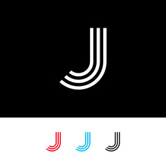J letter Logo, J minimalist logo, J Line Logo Design Template Inspiration, Vector, Illustration.