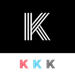 K letter Logo, K minimalist logo, K Line Logo Design Template Inspiration, Vector, Illustration.