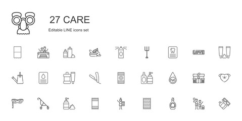 care icons set