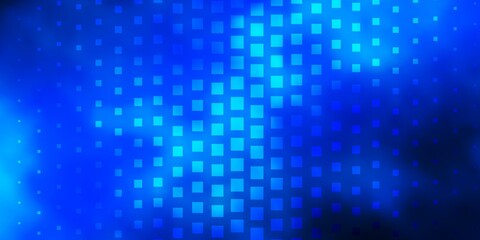 Dark BLUE vector template in rectangles. Abstract gradient illustration with colorful rectangles. Pattern for websites, landing pages.