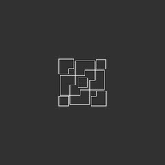 Logo design material. logo design material with abstract shapes. modern, minimal and trendy logo concept. vector