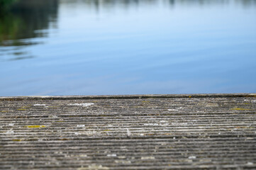 jetty on the water as background or background for designs or mock-ups