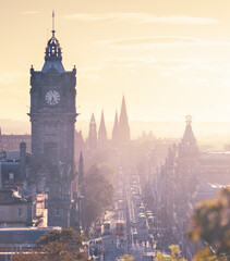 Fototapeta premium Edinburgh city skyline from Calton Hill., United Kingdom