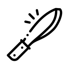 knife tool icon vector. knife tool sign. isolated contour symbol illustration