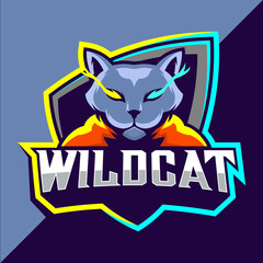 wildcats mascot esport logo design