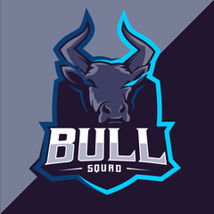 Bull mascot esport logo design © avante_speed