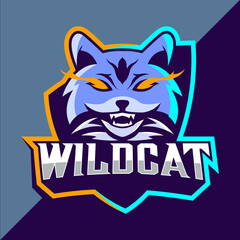 Fototapeta na wymiar wildcats mascot esport logo design