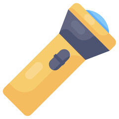 
An icon of flashlight in modern style 
