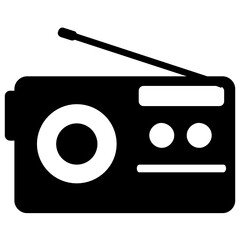 
Radio icon style, device with small antenna
