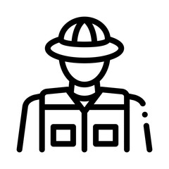 jungle pioneer icon vector. jungle pioneer sign. isolated contour symbol illustration