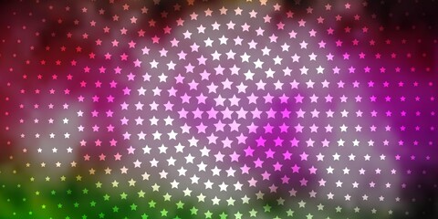 Light Pink, Green vector pattern with abstract stars. Modern geometric abstract illustration with stars. Design for your business promotion.