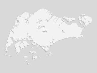Vector islands Asia map country Singapore template