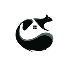 black and white illustration of an squirell