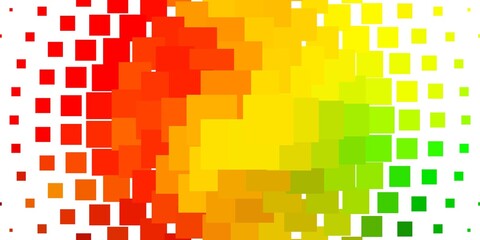 Light Pink, Yellow vector texture in rectangular style. Colorful illustration with gradient rectangles and squares. Pattern for busines booklets, leaflets