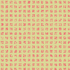 Abstract Color Halftone Dots generative art background illustration