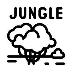 lungle tree icon vector. lungle tree sign. isolated contour symbol illustration