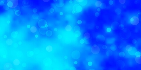 Light BLUE vector layout with circle shapes. Abstract illustration with colorful spots in nature style. Pattern for booklets, leaflets.