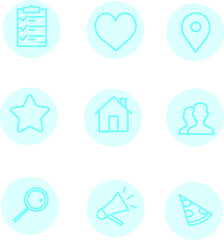 set of icons for web