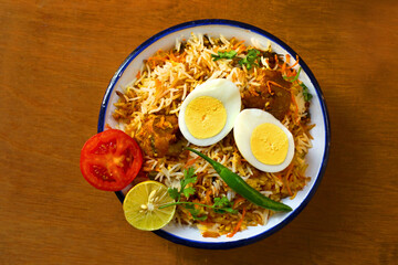 Indian food dish Mutton(meat) biryani .