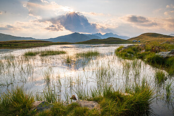 Obraz premium Colle della Lombarda, Piedmont, Italy