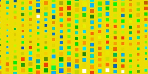 Light Blue, Yellow vector pattern in square style. New abstract illustration with rectangular shapes. Pattern for busines booklets, leaflets