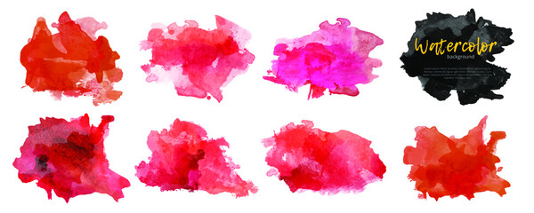 Vector watercolor background. Real watercolor texture. Watercolor splashes and dots texture. Artistic hand drawn background.